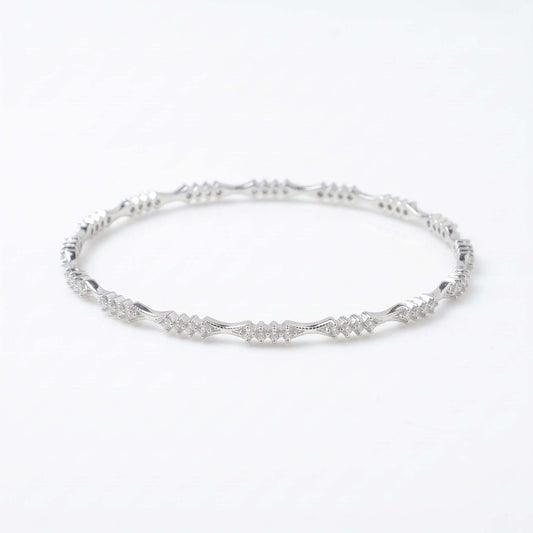 Celestial Notch Diamond Bangle
